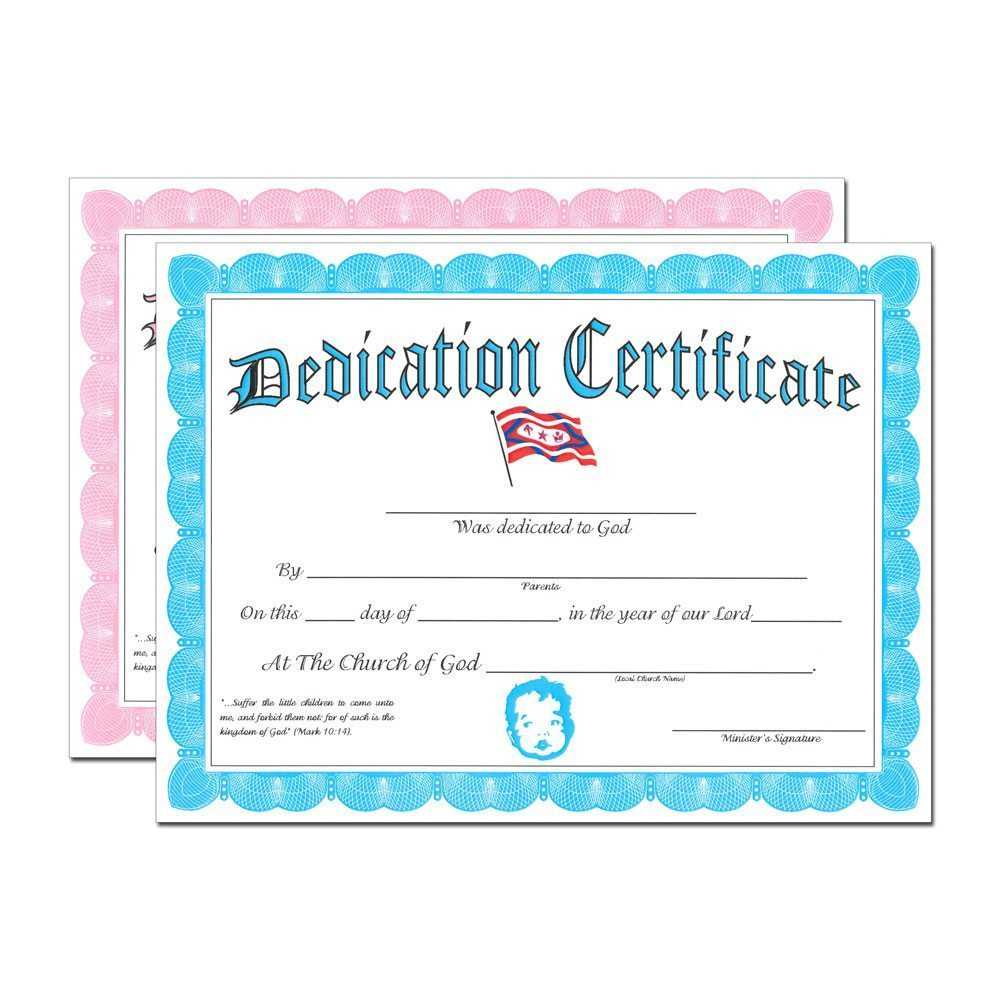Certificate Of Dedication – Dalep.midnightpig.co For Baby Dedication Certificate Template