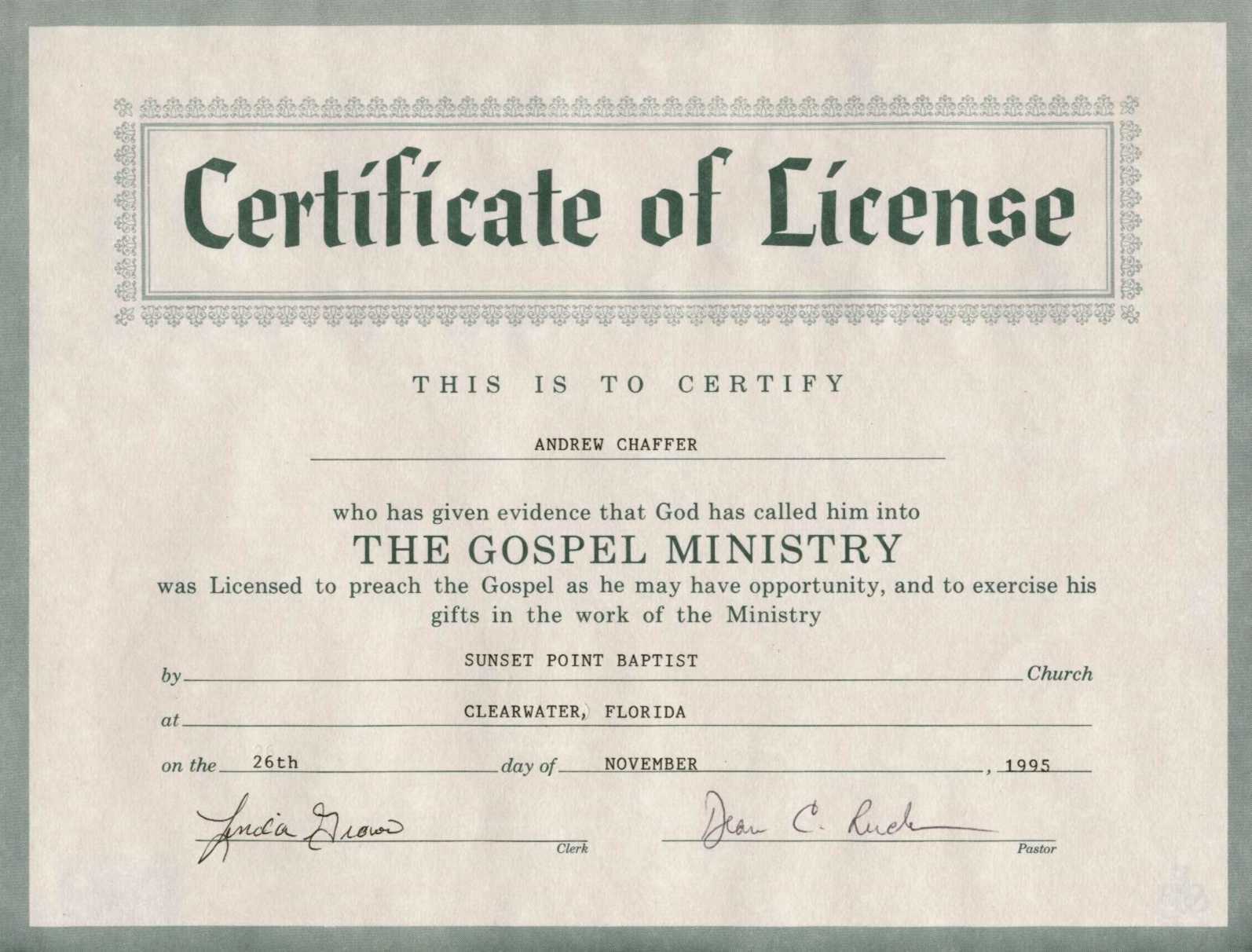 Certificate Of Ordination For Deaconess Example With Regard To Ordination Certificate Templates