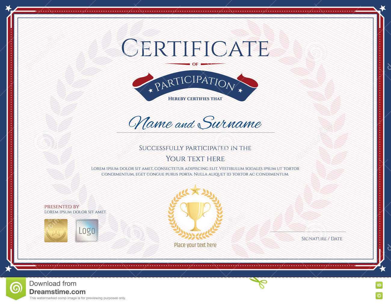 Certificate Of Participation Free Template – Calep Inside Certification Of Participation Free Template