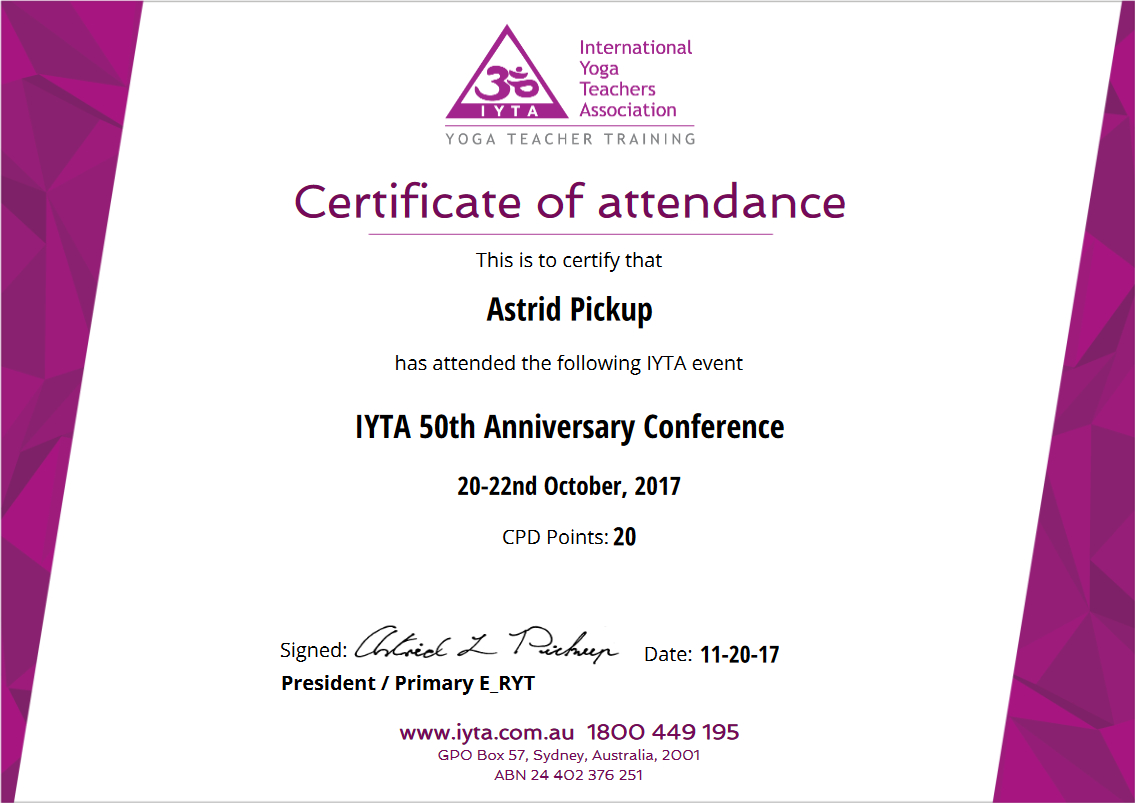 Certificate Of The Month February 2018 – Iyta – Attendance With Regard To International Conference Certificate Templates