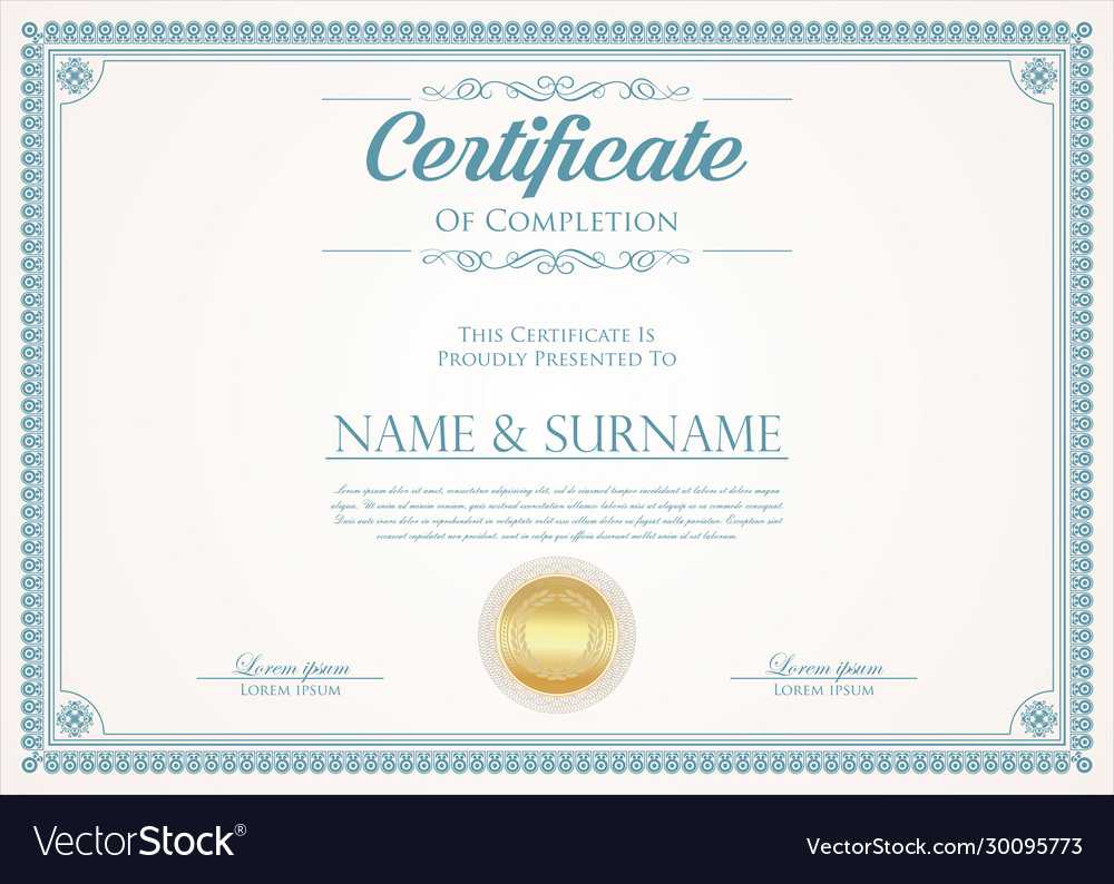 Certificate Or Diploma Retro Design Template 07621 Within Pageant Certificate Template