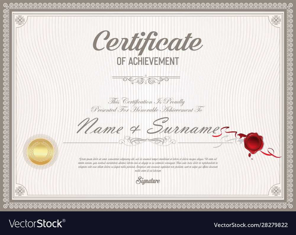 Certificate Or Diploma Retro Vintage Template 022 In Ged Certificate Template