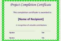 Certificate Sample For Project - Calep.midnightpig.co intended for Certificate Template For Project Completion