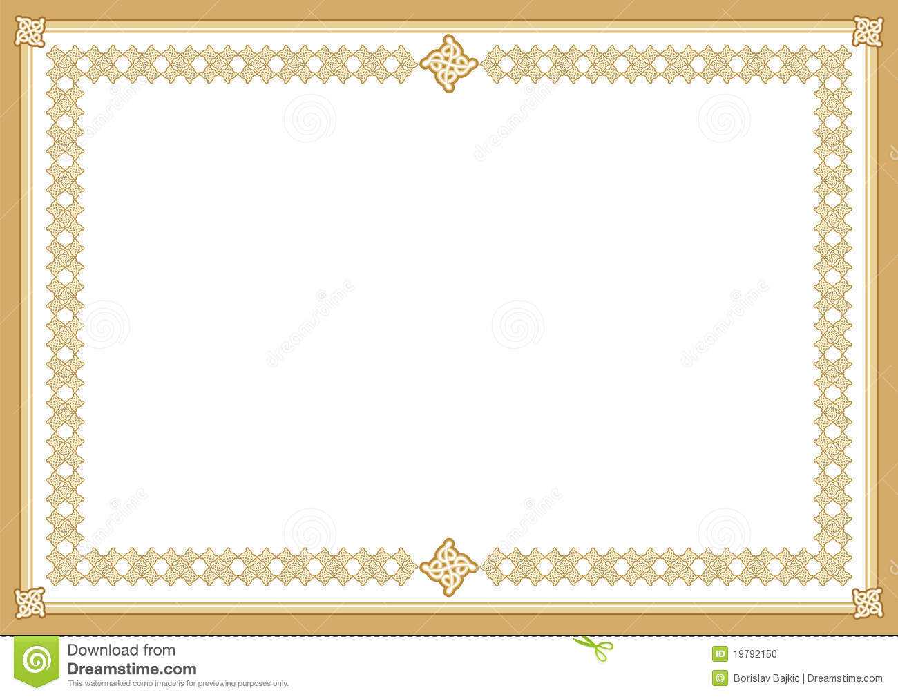 Certificate Stock Vector. Illustration Of Awards, Coloured Inside Award Certificate Border Template