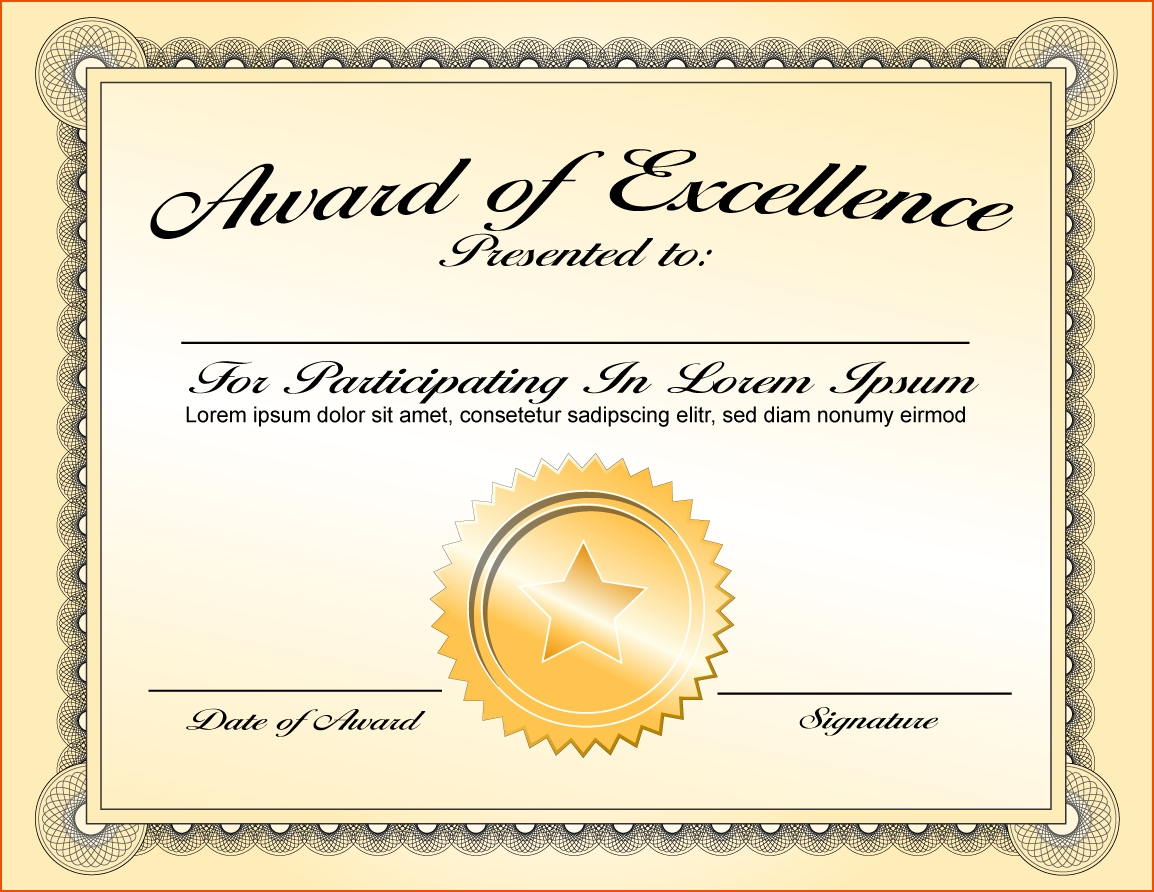 Certificate Template Award | Safebest.xyz Regarding Certificate Of Achievement Template Word