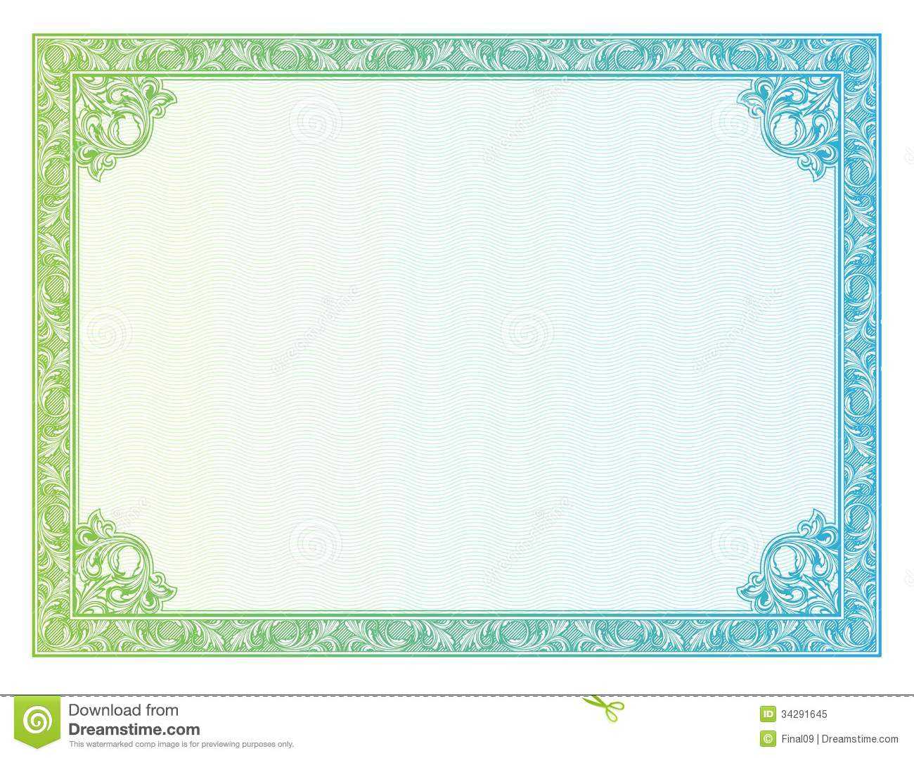 Certificate Template Border – Dalep.midnightpig.co Regarding Certificate Border Design Templates