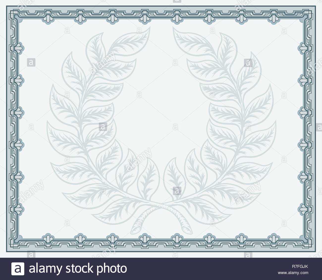 Certificate Template Diploma Background Stock Vector Art With Regard To Qualification Certificate Template