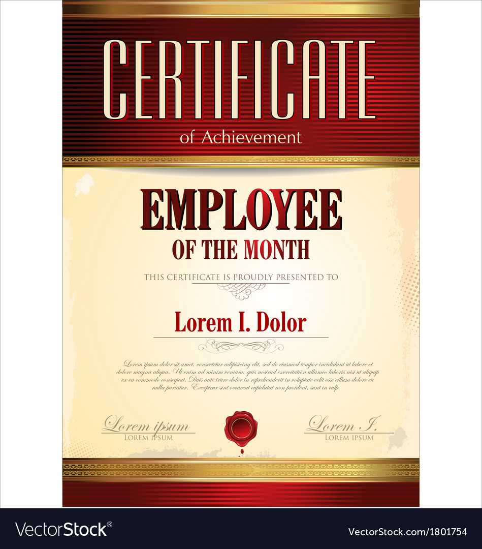 Certificate Template Employee Of The Month Throughout Employee Of The Month Certificate Template