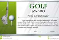 Certificate Template For Golf Award Stock Vector intended for Golf Certificate Template Free