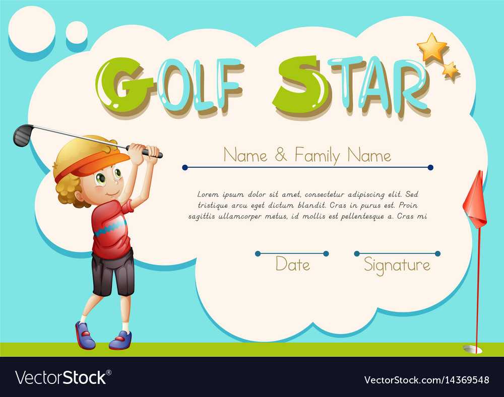 Certificate Template For Golf Star In Golf Certificate Template Free