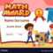 Certificate Template For Math Award With Boys With Regard To Math Certificate Template