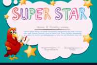 Certificate Template For Super Star pertaining to Star Of The Week Certificate Template