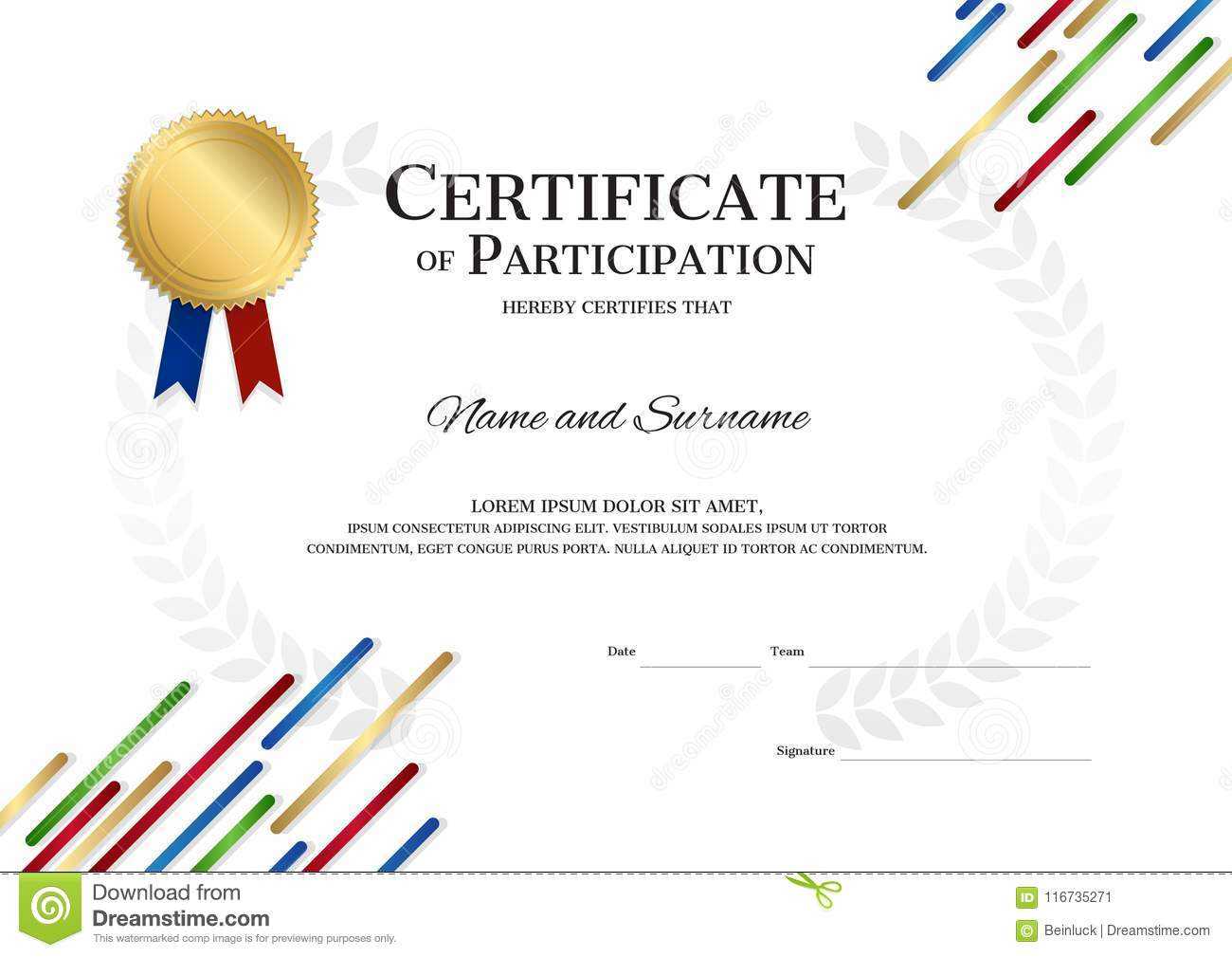 Certificate Template In Sport Theme With Border Frame In Athletic Certificate Template