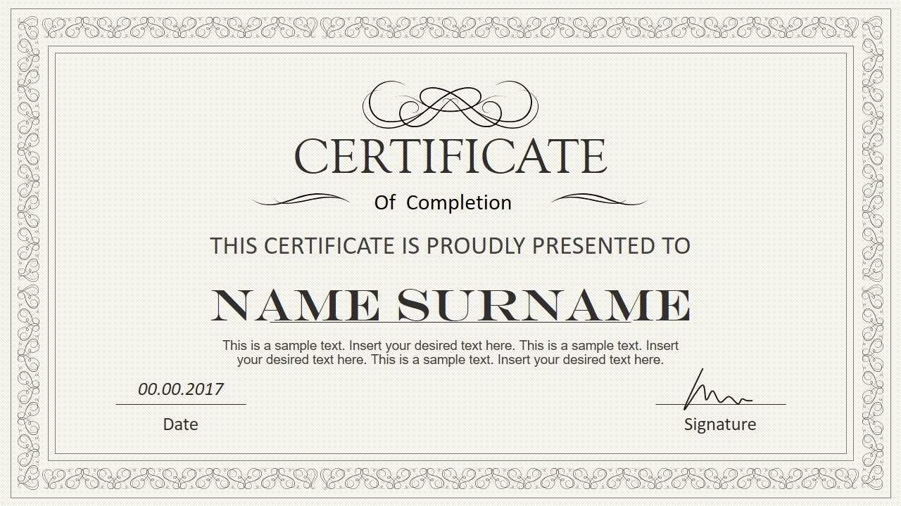 Certificate Template Powerpoint | Safebest.xyz Within Powerpoint Award Certificate Template