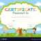 Certificate Template With Kids Planting Trees Regarding Free Kids Certificate Templates