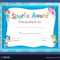 Certificate Template With Kids Swimming Pertaining To Free Printable Certificate Templates For Kids