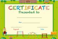 Certificate Template With School In Background in Certificate Templates For School