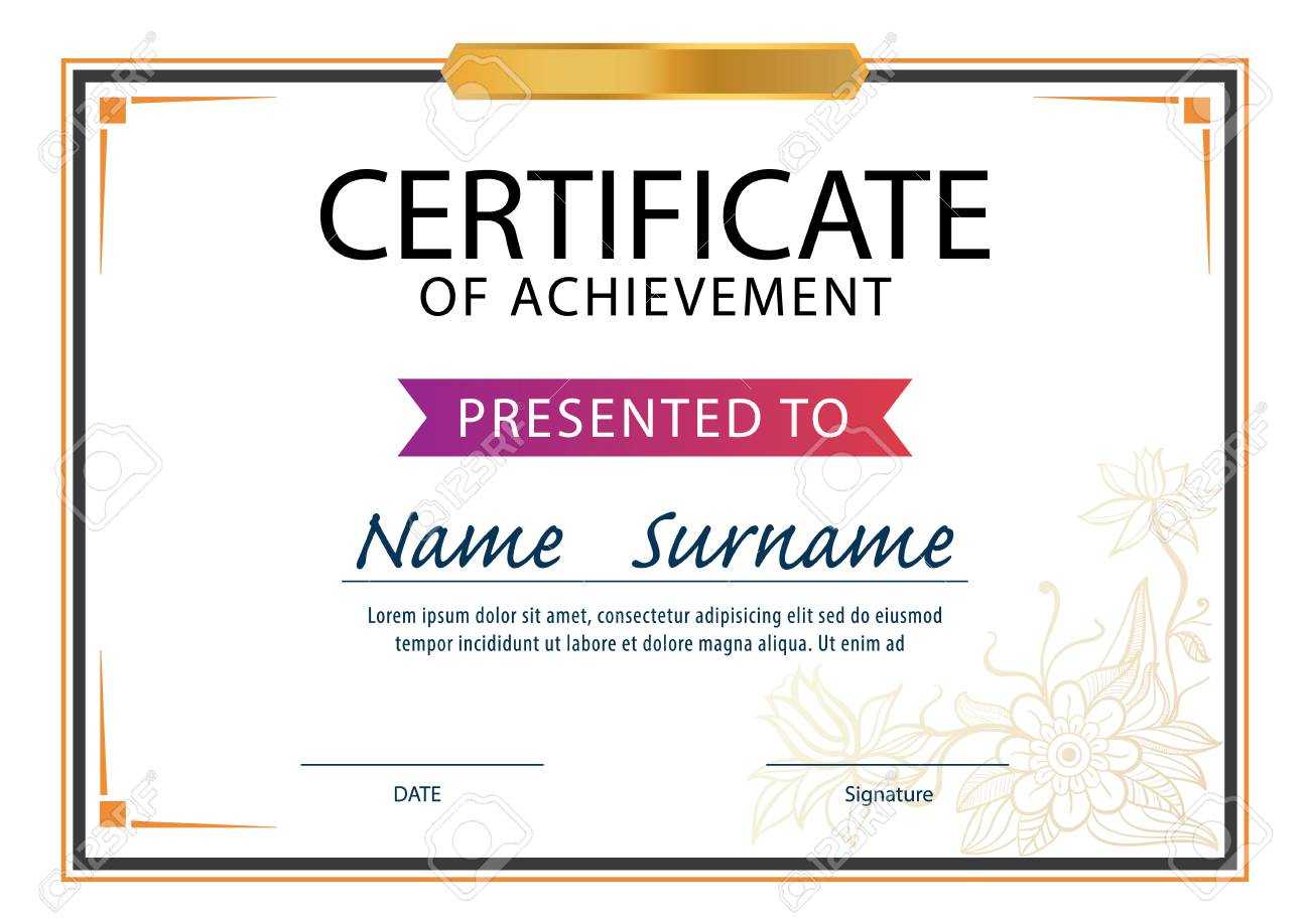 Certificate Template,diploma Layout,a4 Size ,vector Intended For Certificate Template Size