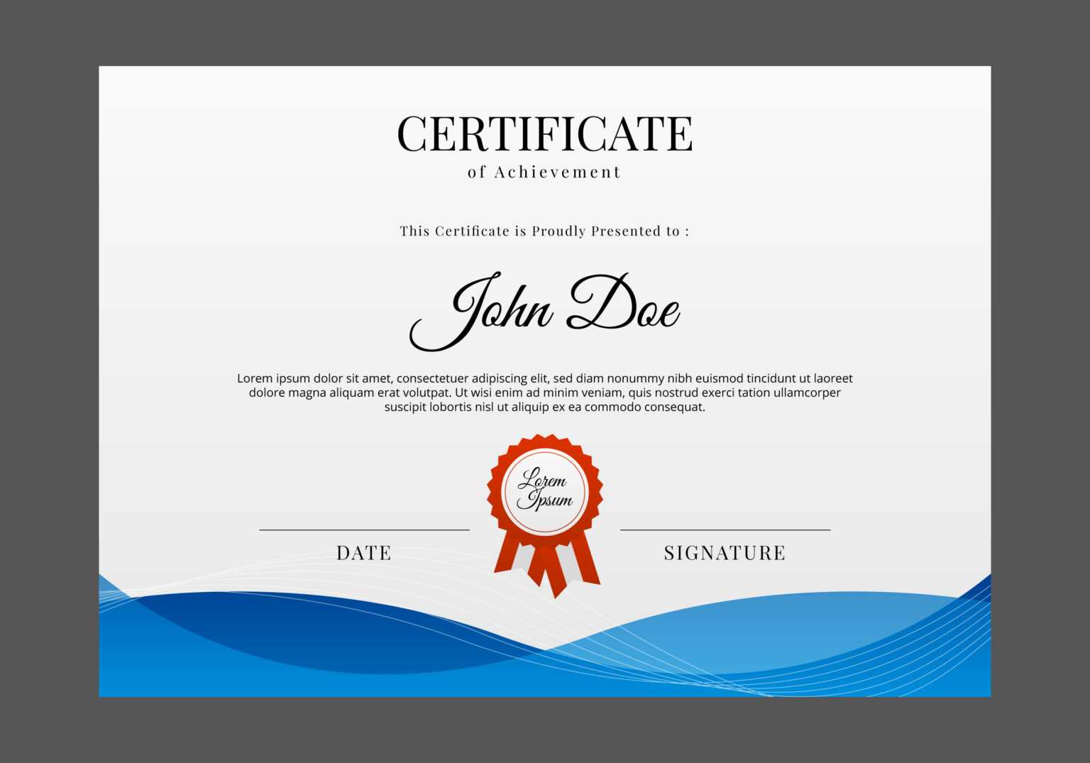 Landscape Certificate Templates