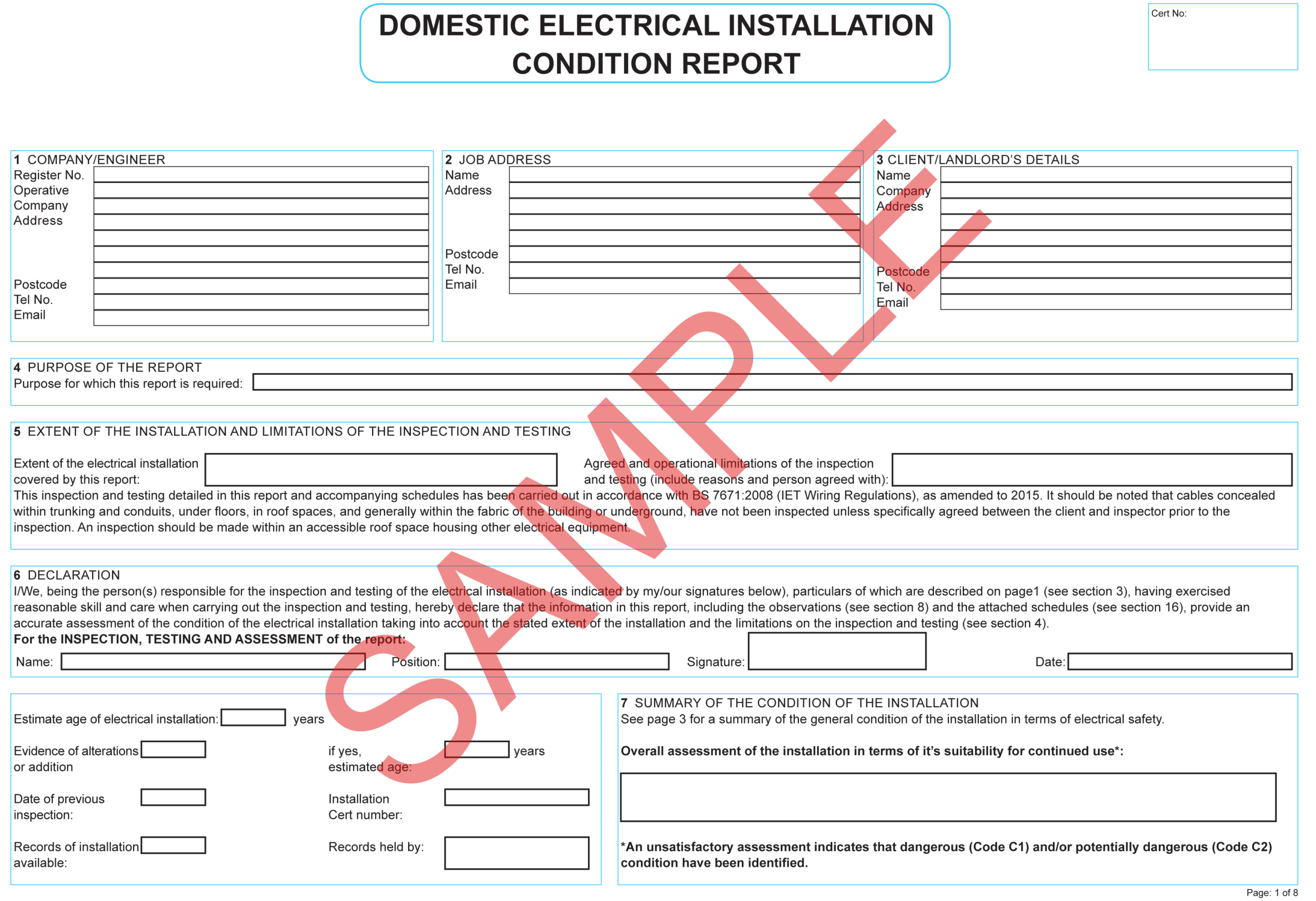 Certificates | Everycert Regarding Minor Electrical Installation Works Certificate Template