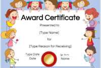 Certificates For Kids regarding Children&amp;#039;s Certificate Template