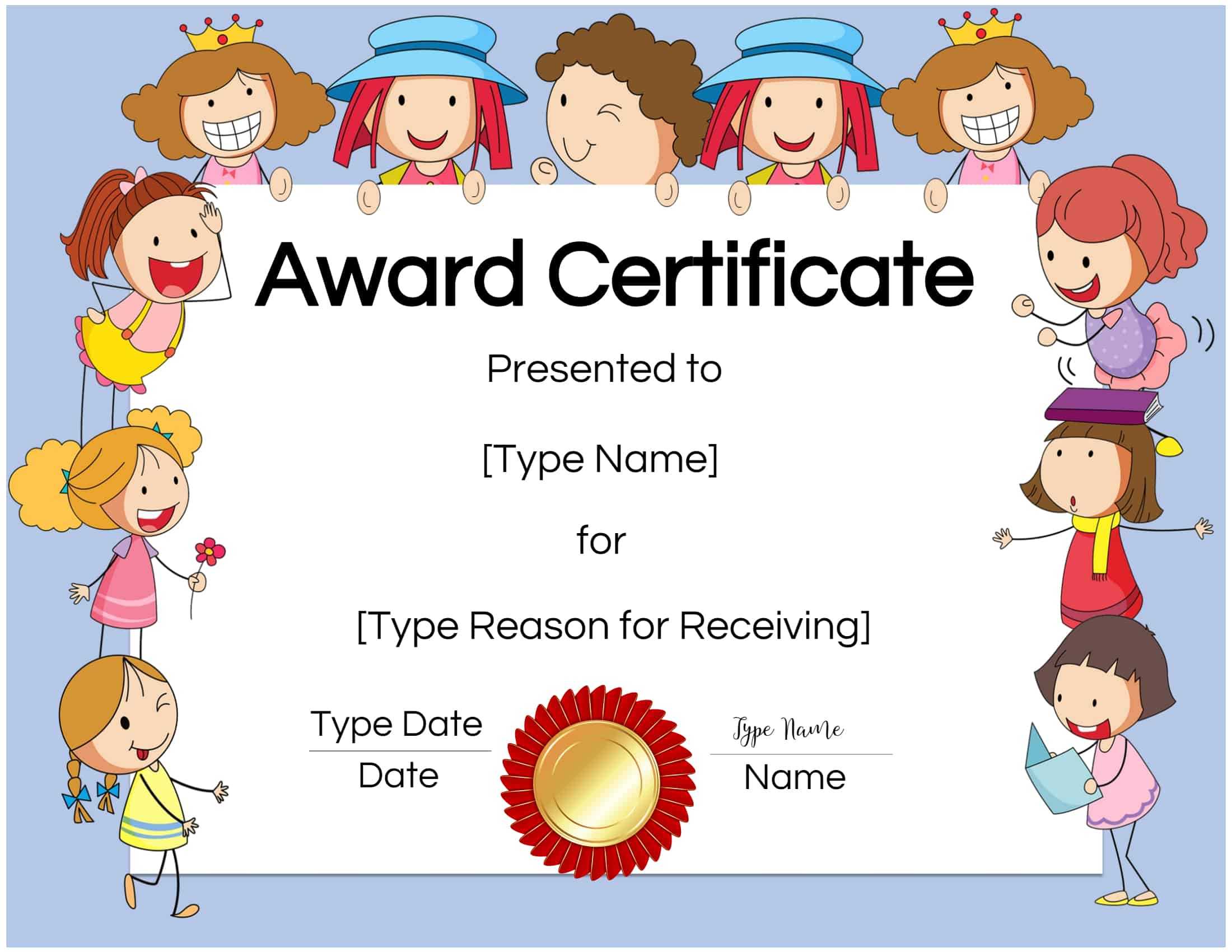 Certificates For Kids Regarding Children's Certificate Template