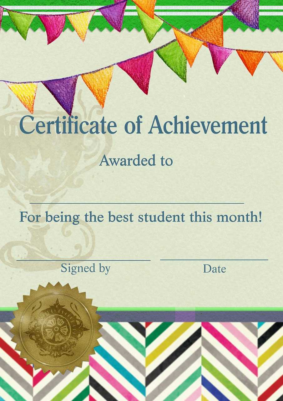 Certificate,template,student,teacher,banner – Free Image Regarding Teacher Of The Month Certificate Template