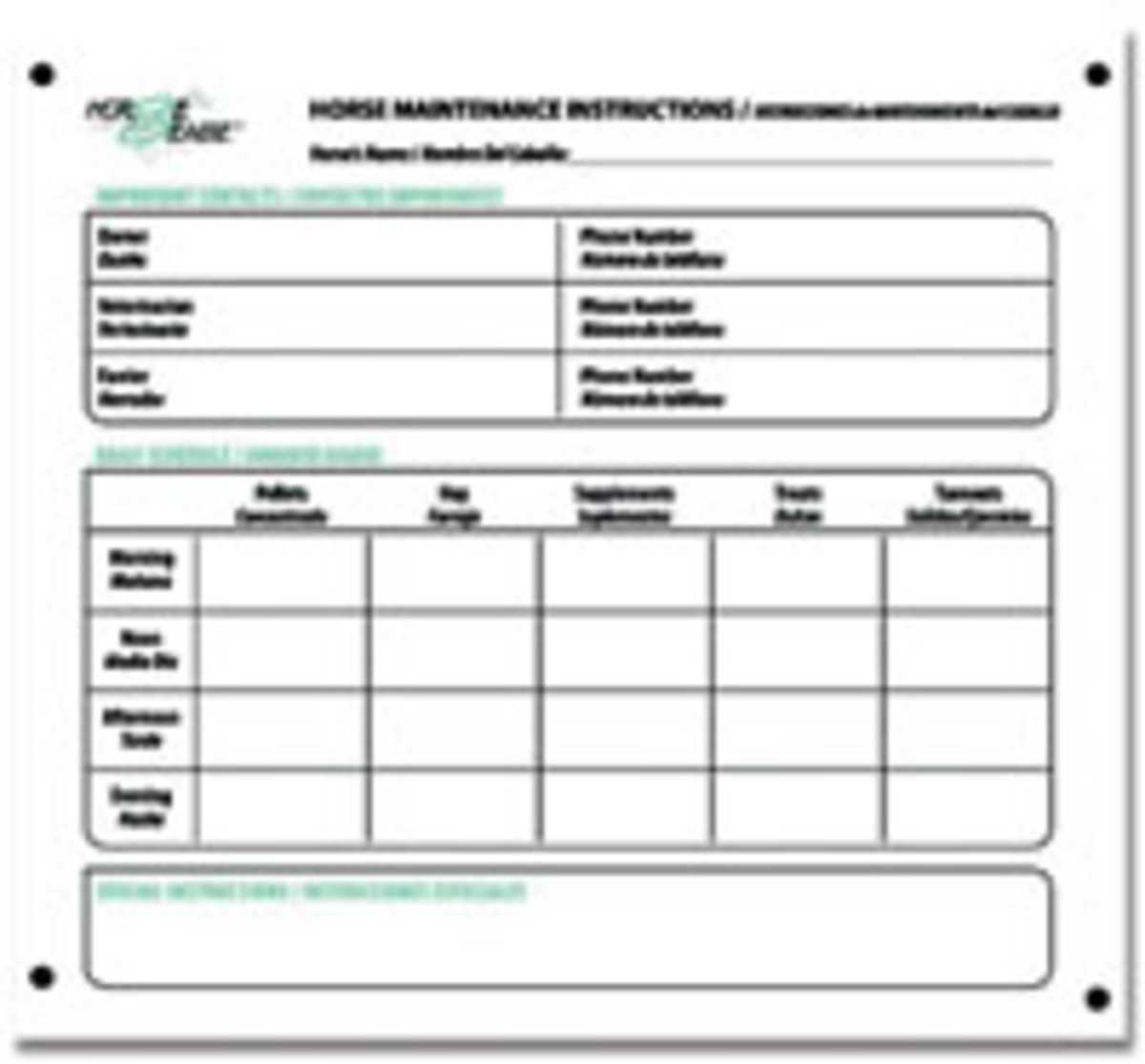 Chore Charts Keep Busy Barns In Order - Horse&rider Inside Horse Stall Card Template