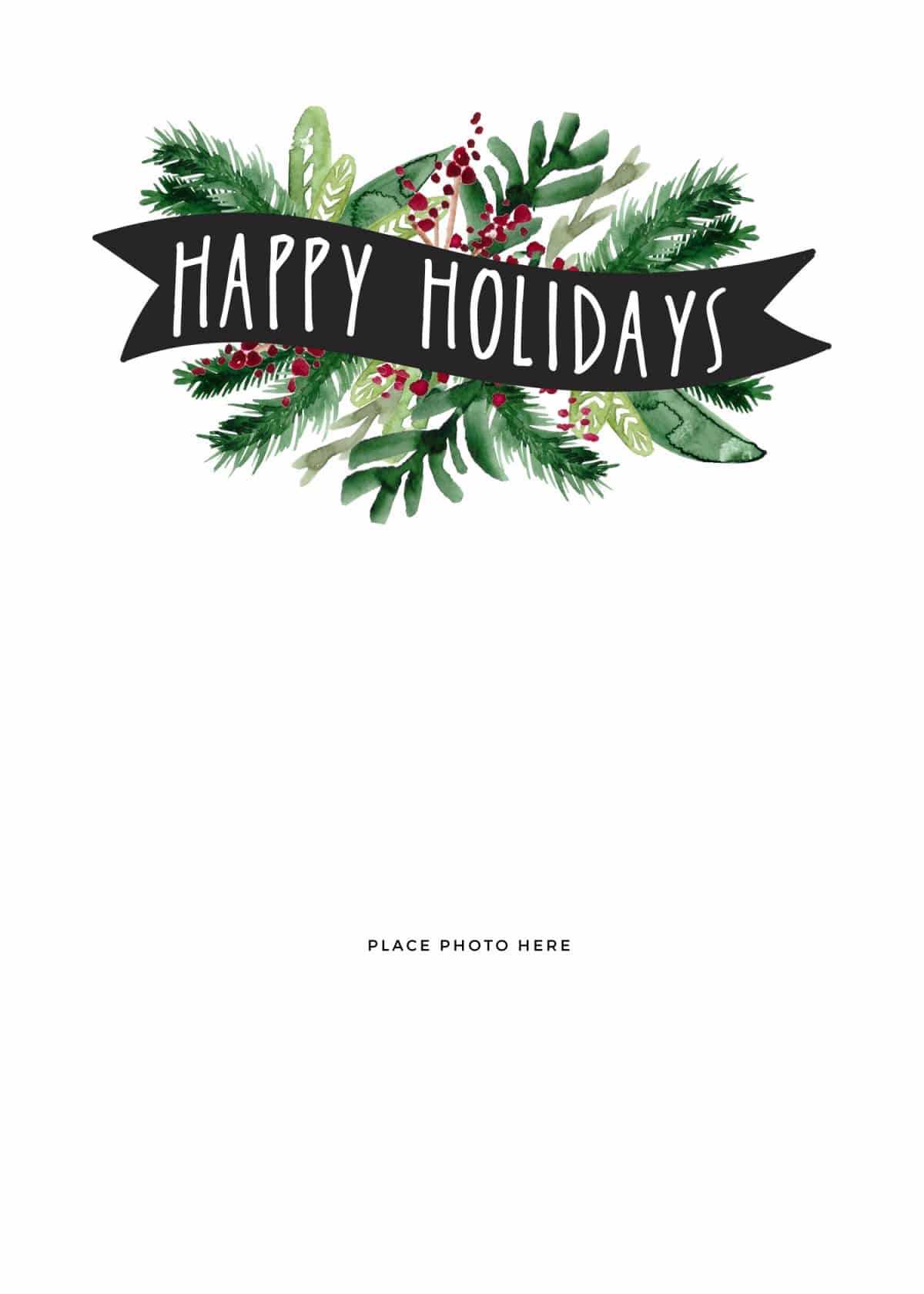Christmas Card Outline – Calep.midnightpig.co For Christmas Photo Cards Templates Free Downloads