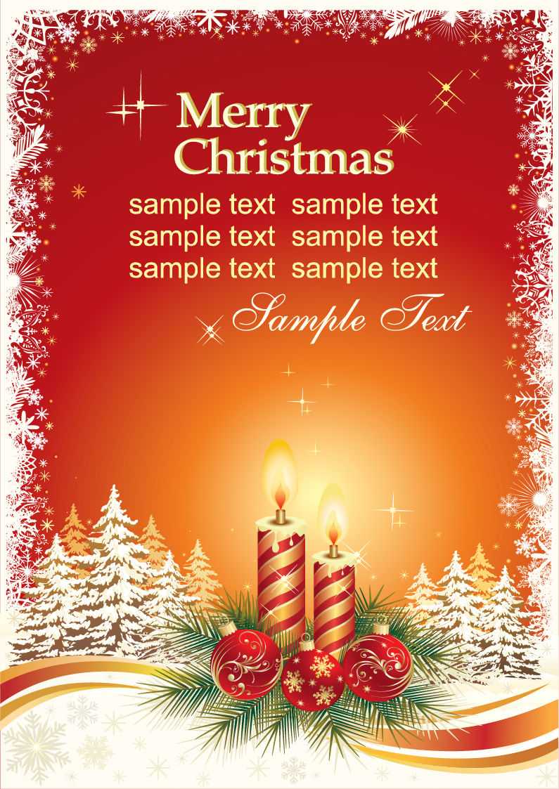 Christmas Card Template (25326) Free Eps Download / 4 Vector With Regard To Christmas Photo Cards Templates Free Downloads