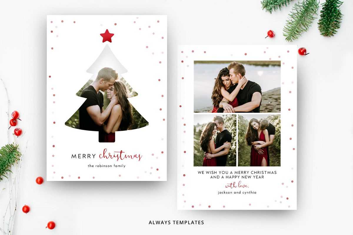 Christmas Card Template Cc026 Intended For Holiday Card Templates For Photographers