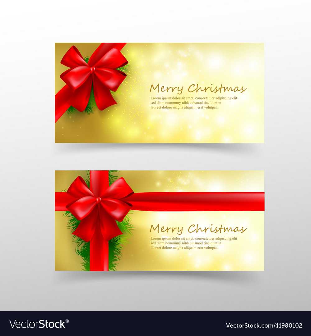 Christmas Card Template For Invitation And Gift Inside Present Card Template