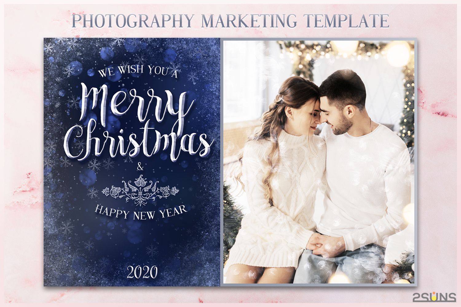 Christmas Card Template, Photoshop Template 5X7 Flat Card Inside Christmas Photo Card Templates Photoshop