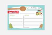 Christmas Cookie Exchange Recipe Card Template within Cookie Exchange Recipe Card Template