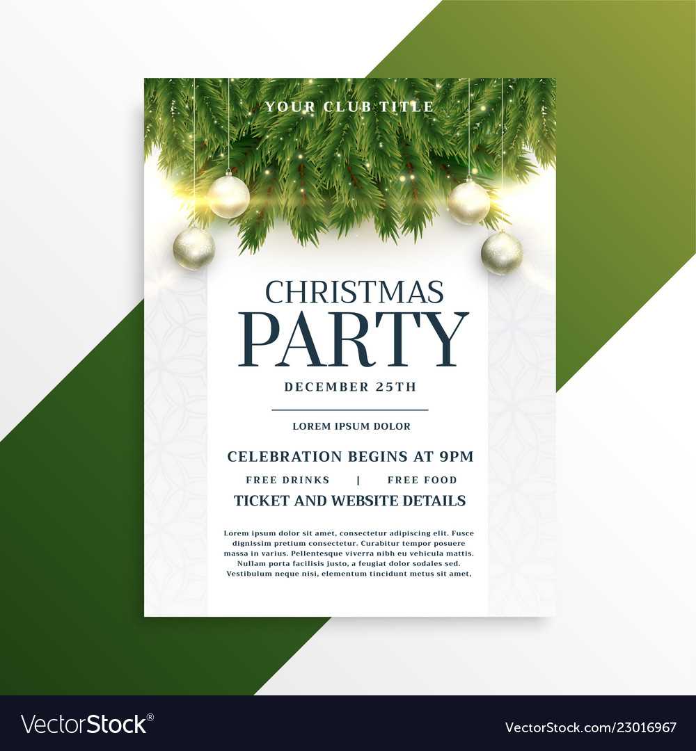 Christmas Flyer Design Template – Yeppe For Christmas Brochure Templates Free