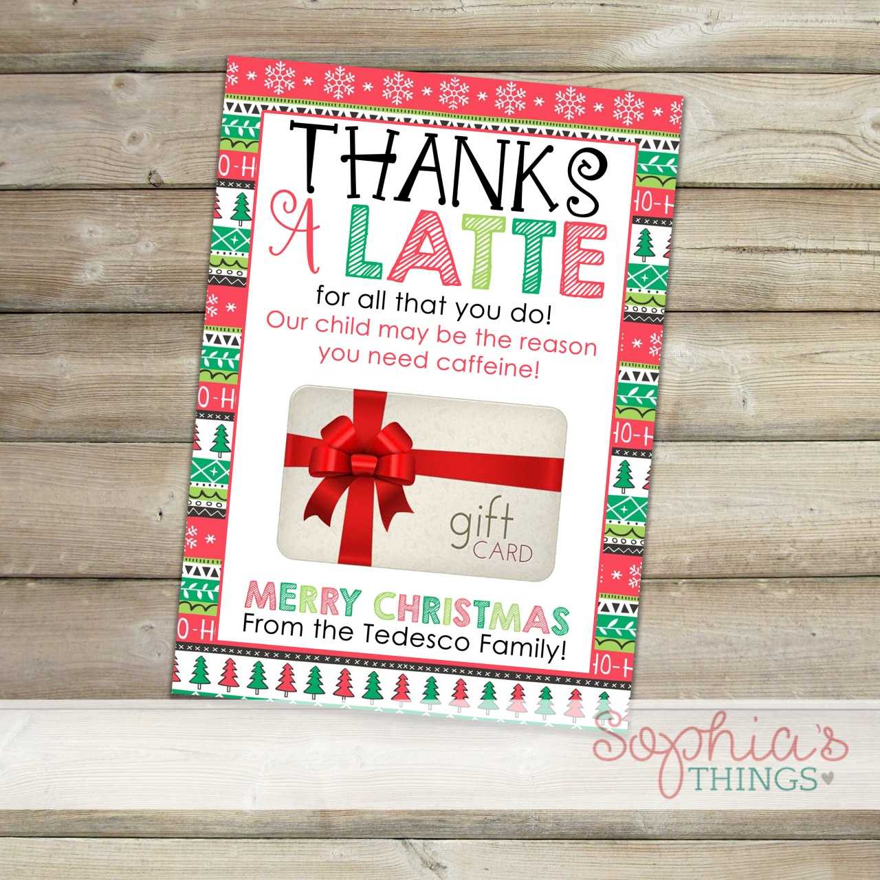 Christmas Gift Certificate Template – Pittsburgh Fashion Regarding Thanks A Latte Card Template