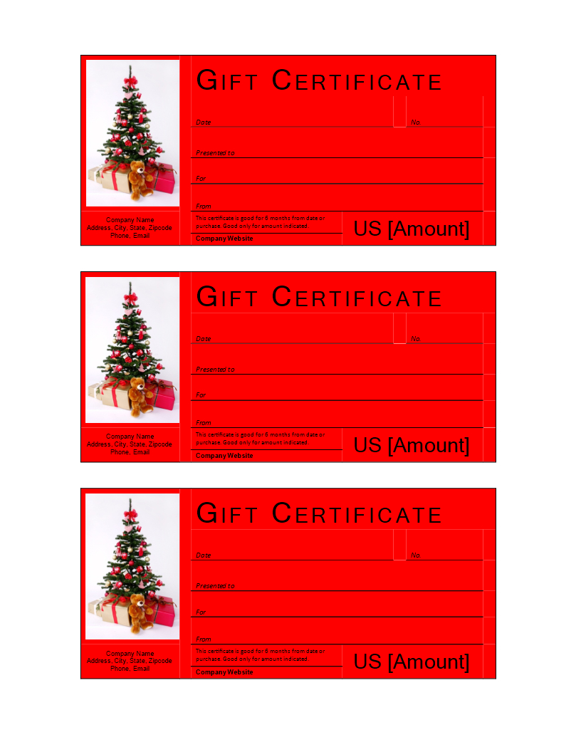 Christmas Gift Certificate Template | Templates At Intended For Free Christmas Gift Certificate Templates
