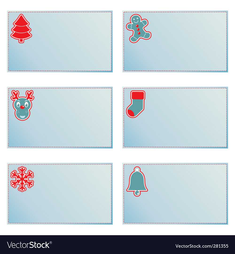 Christmas Note Cards Vector Image For Christmas Note Card Templates
