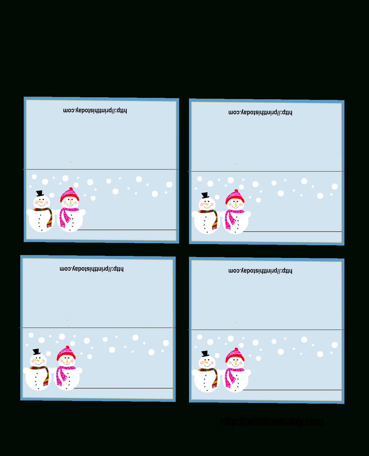 Christmas Place Cards Printable – Dalep.midnightpig.co Within Free Template For Place Cards 6 Per Sheet
