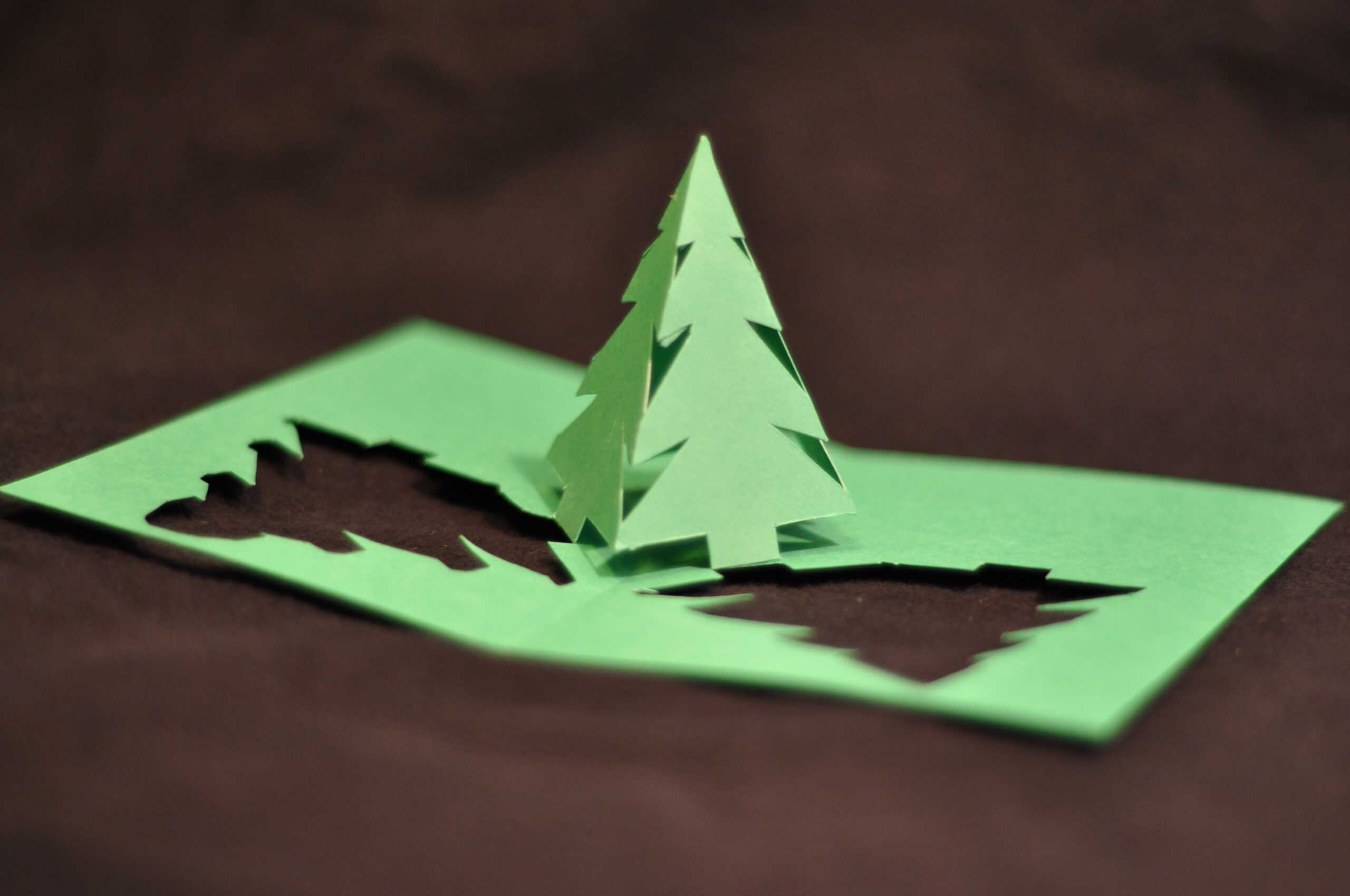 Christmas Pop Up Card: Simple Pyramid Tree Tutorial Regarding Pop Up Tree Card Template
