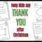 Christmas "thank You Cards" Coloring Page For Christmas Thank You Card Templates Free