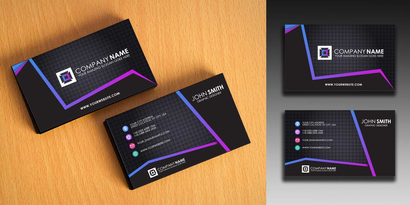 Clean And Simple Business Card Template Inside Buisness Card Templates