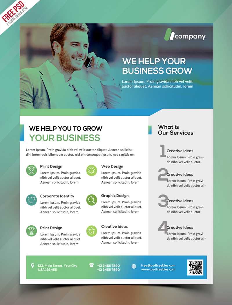 Clean Business Flyer Template Free Psd | Psdfreebies In Cleaning Brochure Templates Free