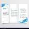 Clean Tri Fold Brochure Template Design With Blue With Regard To Tri Fold Brochure Template Illustrator