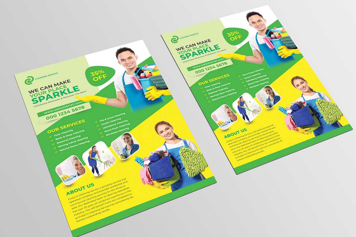 Cleaning Flyer Template On Sdm Creative Collective For Commercial Cleaning Brochure Templates