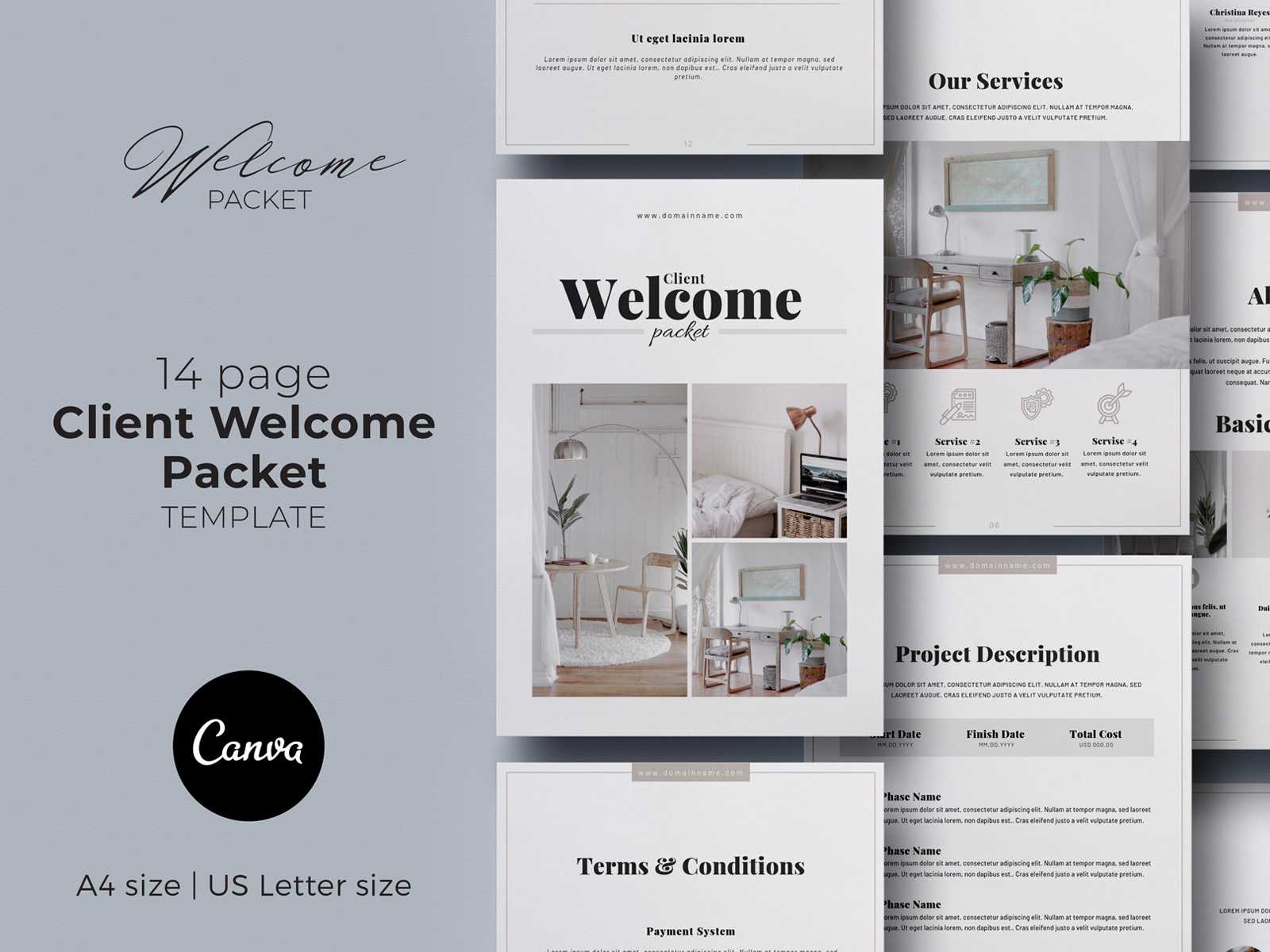 Client Welcome Packet Canva Templateolga Davydova On For Welcome Brochure Template