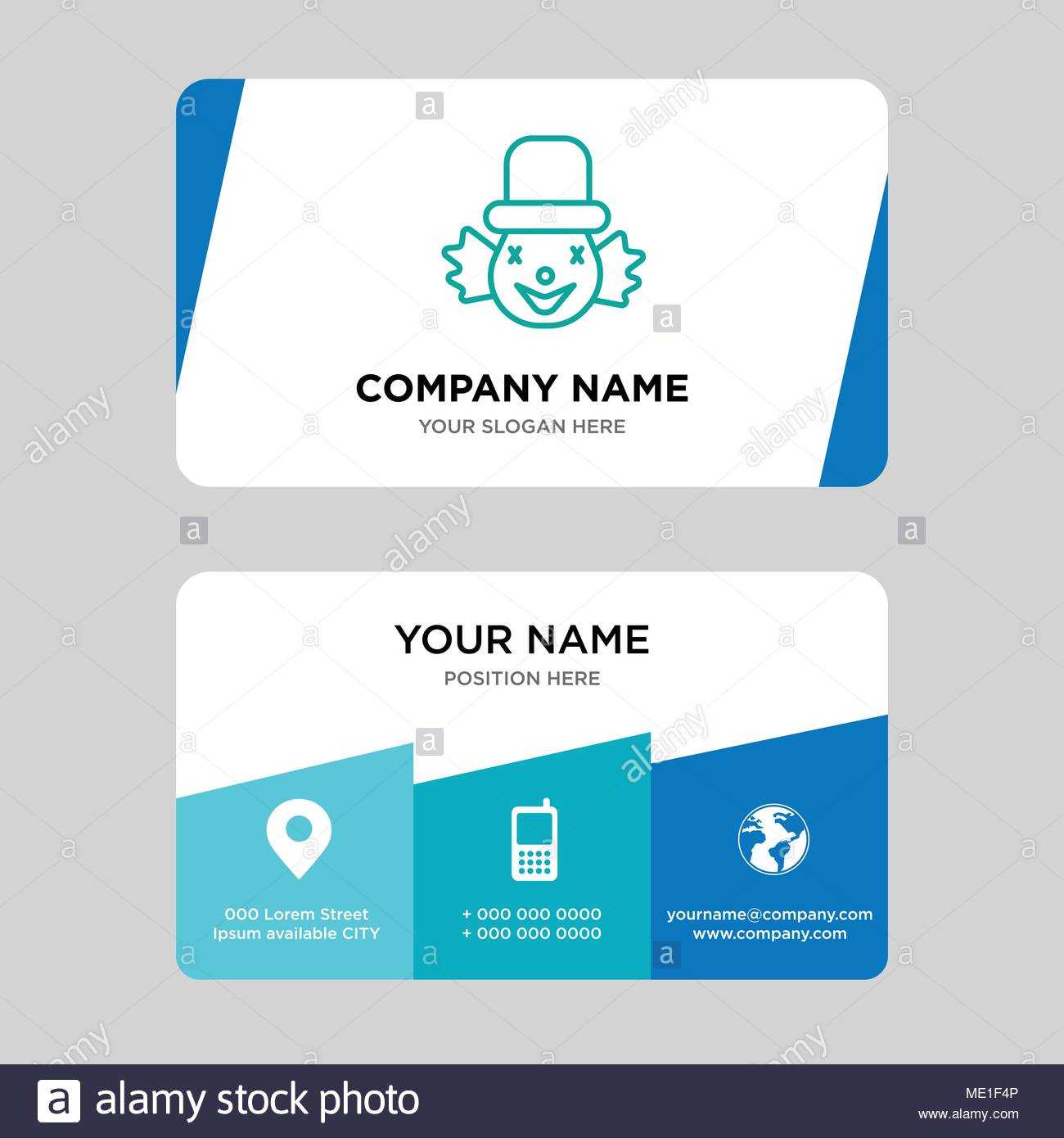 Clown Business Card Design Template, Visiting For Your With Joker Card Template