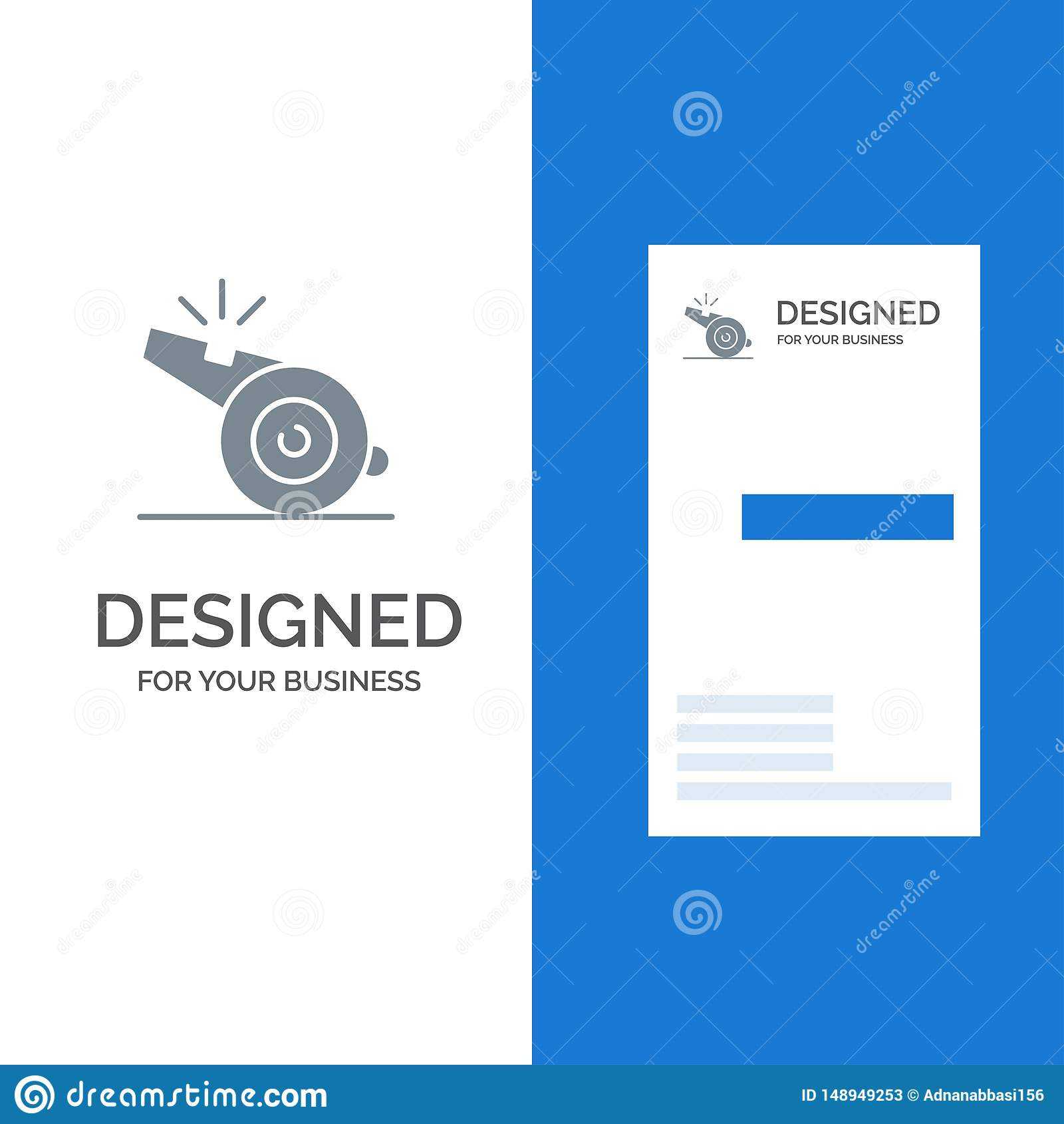 Coach, Referee, Sport, Whistle Grey Logo Design And Business In Soccer Referee Game Card Template