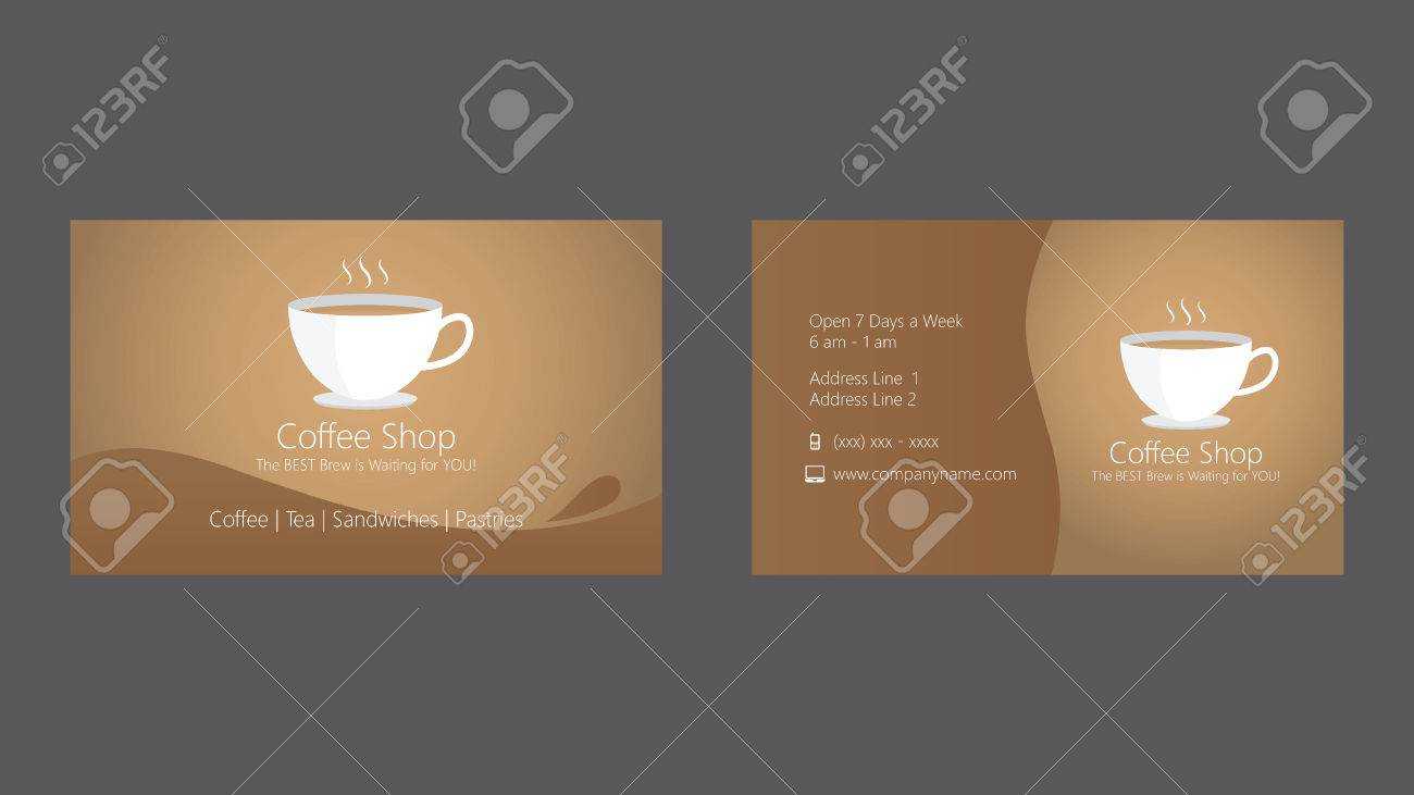Coffee Shop Cafe Business Card Template Throughout Coffee Business Card Template Free