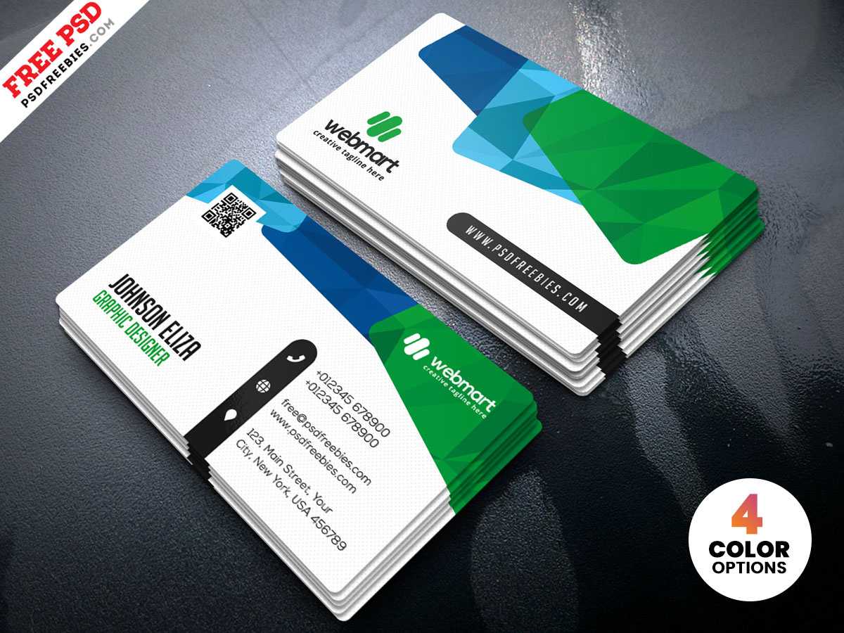 Colorful Business Card Design Templates Psdpsd Freebies Within Free Template Business Cards To Print